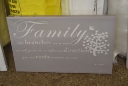 East Urban Home 'Family Like Branches On A Tree' Textual Art on Wrapped Canvas in Grey/White, RRP £