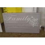 East Urban Home 'Family Like Branches On A Tree' Textual Art on Wrapped Canvas in Grey/White, RRP £