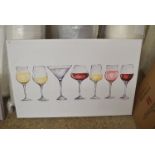 East Urban Home 'Wine Glass Top Up Kitchen' Painting Print on Canvas, RRP £75.99 Size: 81.3 cm H x