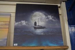 East Urban Home LeinwandbildÂ Magische Vollmondnacht mit Schiff auf dem Meer, RRP £37.99 GrÃ¶ÃŸe: 60