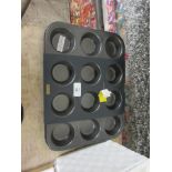KitchenCraft Masterclass Non-Stick 12 Hole Deep Baking Pan, RRP £11.99