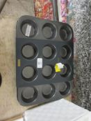 KitchenCraft Masterclass Non-Stick 12 Hole Deep Baking Pan, RRP £11.99