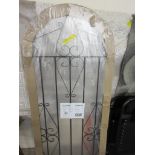 Rosalind Wheeler Suez Budget Scroll Tall Bow Top Garden Metal Gate, RRP £93.99 Size: 76cm W X