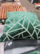 Fairmont Park Erb Veda Cushion with Filling, RRP £34.99 Colour: Green, Size: 43cm H x 43cm W x