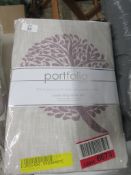 Brambly Cottage Baver 200 TC Duvet Cover Set, RRP £50.99 Colour: White/Violet, Size: Super King -