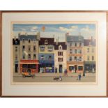 •Michel Delacroix (born 1933), French street scene, coloured lithograph, signed and numbered 28/