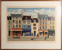 •Michel Delacroix (born 1933), French street scene, coloured lithograph, signed and numbered 28/