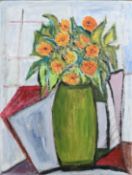 E L (20th Century), Still life, oil on canvas, initialled lower left, 35 x 26cm