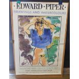 Exhibtion poster for Edward Piper drawings and watercolours 26th November - 13th December 1987. 51cm