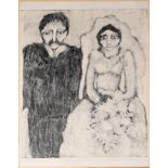 •P A Whiting (20th century), "Wedding", mixed media, signed, inscribed Proof 2 and further inscribed