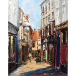 •Gena Ivanov (contemporary), Norwich street scene, oil on canvas, signed and dated 2004 lower right,