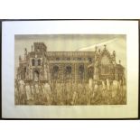 •AR Valerie Thornton, RE (1931-1991), "Cley next the Sea", coloured etching and aquatint, signed,