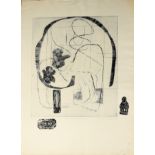 •Agathe Sorel (born 1935), "The Miracle Worker", black and white etching, signed, dated 1964,