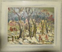 John Mccutcheon (1910-1995), Landscapes with figures, two oils on board, both signed,