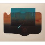 •Rafa Nasiri (1940-2013), Abstract composition, coloured etching and aquatint, signed, dated 89