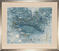 •Charles Bartlett (1921-2014), "Blue foreshore", etching and aquatint, signed and numbered