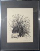 •Lorre Leininger (20th century), Porcupine, lithograph, signed and dated 76 in pencil lower right,
