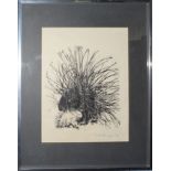 •Lorre Leininger (20th century), Porcupine, lithograph, signed and dated 76 in pencil lower right,