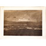 •Charles Henry Baskett (1872-1953), Seascape, mezzotint, signed and inscribed "trial proof...", 24 x