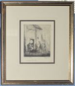 •Joseph Webb (1908-1962), "Mind Cross Dress", black and white etching, signed, inscribed 100