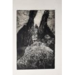 •Trevor Kemp (born 1935), "Nocturne", black and white etching, signed, numbered 2/10 Series 1 and