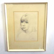 •Glyn Morgan (1926-2015), Portrait of Samantha, pencil drawing, signed, dated 65 lower right, 28 x