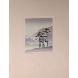 •Bob Sanders (born 1945), "Winter Pines", artist's coloured proof, signed and inscribed with title