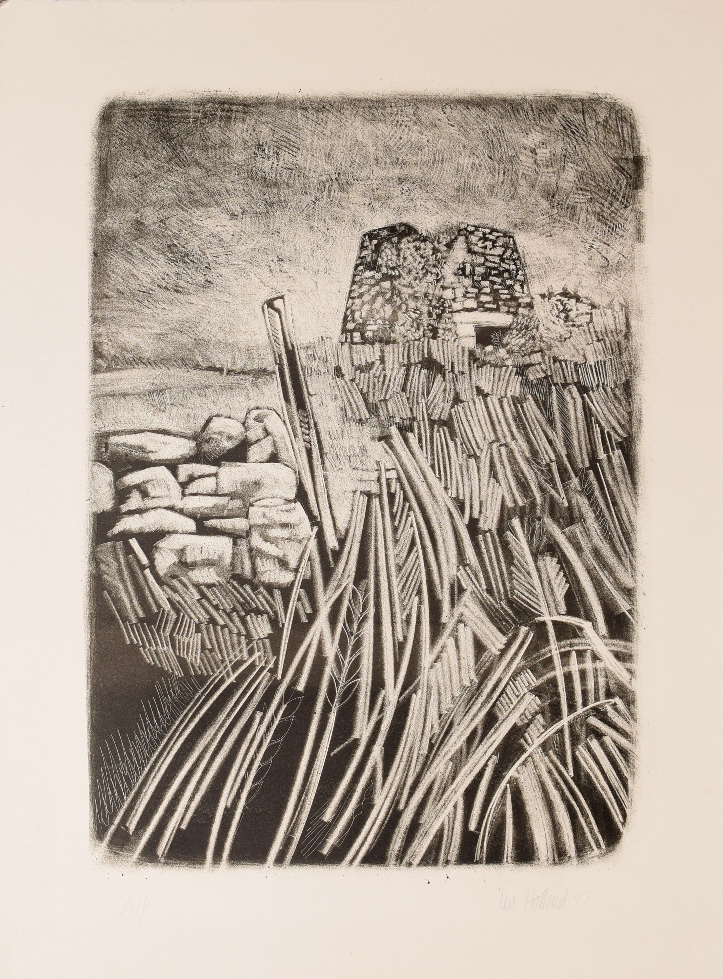 •Ken Holland (20th century), Landscape, lithograph, signed, dated 97 and inscribed AP in pencil to