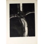 •Jennifer Dickson, CM, RA (born 1936), "La Grande Croix", black and white etching and aquatint,