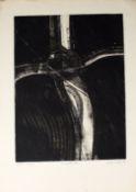 •Jennifer Dickson, CM, RA (born 1936), "La Grande Croix", black and white etching and aquatint,