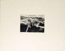 •Jennifer Dickson, CM, RA (born 1936), "Cevous", black and white etching and aquatint, signed, dated