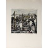 •Margaret Kroch Frishman (1897-1972), Venice, coloured etching, initialled and dated 65 and numbered