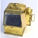 Late 19th/early 20th century brass binnacle and compass, used on the motor fishing vessel "Jose"