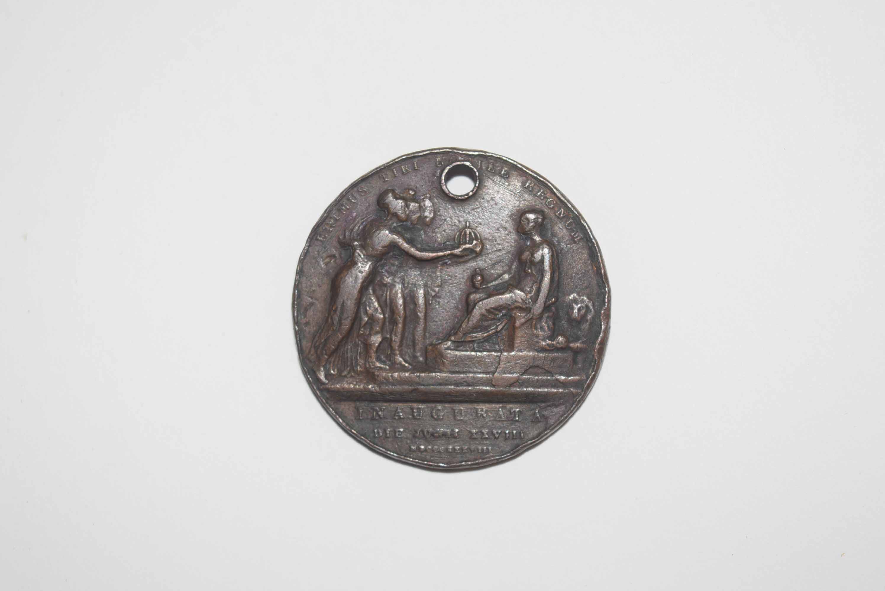 Victorian Coronation medal in bronze designed by Benedetto Pistrucci, head of Queen Victoria - Image 2 of 2