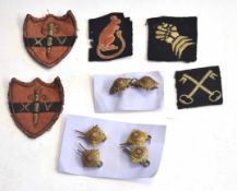 Small quantity of WWII British formation and divisional patches including 2nd British Infantry