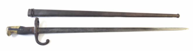 19th century 18674 model Gras sword bayonet and scabbard manufactured at The Armoury at