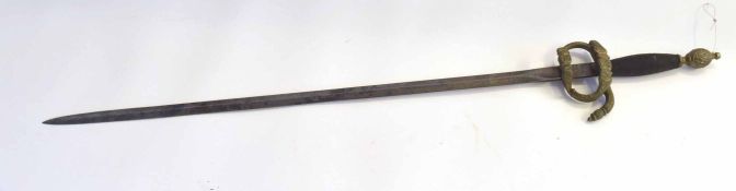 20th century Spanish sword/rapier manufactured by Toledo (guard/hilt broken), overall length 73cm