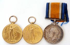 WWI pair comprising War Medals and Victory Medal impressed to 3311 Pte C Francis of Royal Norfolk