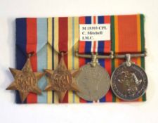 African WWII campaign medal group consisting of 1939-45 Star, Africa Star, 1939-45 medal and African