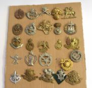 Quantity of cap badges, mixture of various dates, manufactures and crowns, 19th and 20th century, to