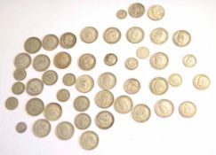 Quantity of George V half crown coins, varying dates and conditions