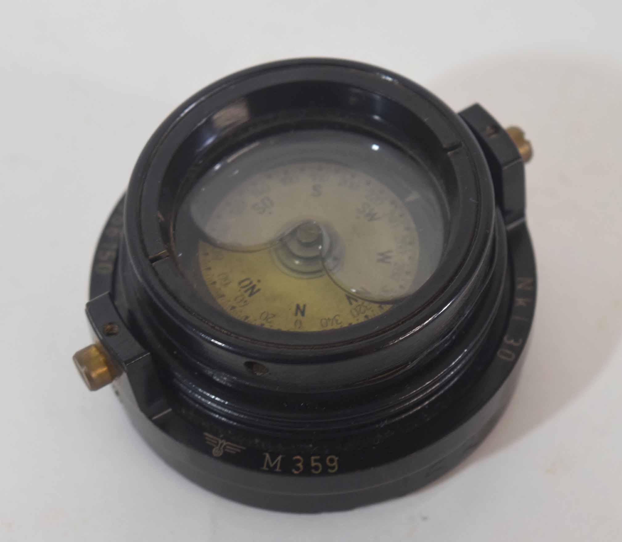 WWII Third Reich German Naval compass, Waffen No 366150 Model 359 dated 16th June 1944 with - Image 2 of 7