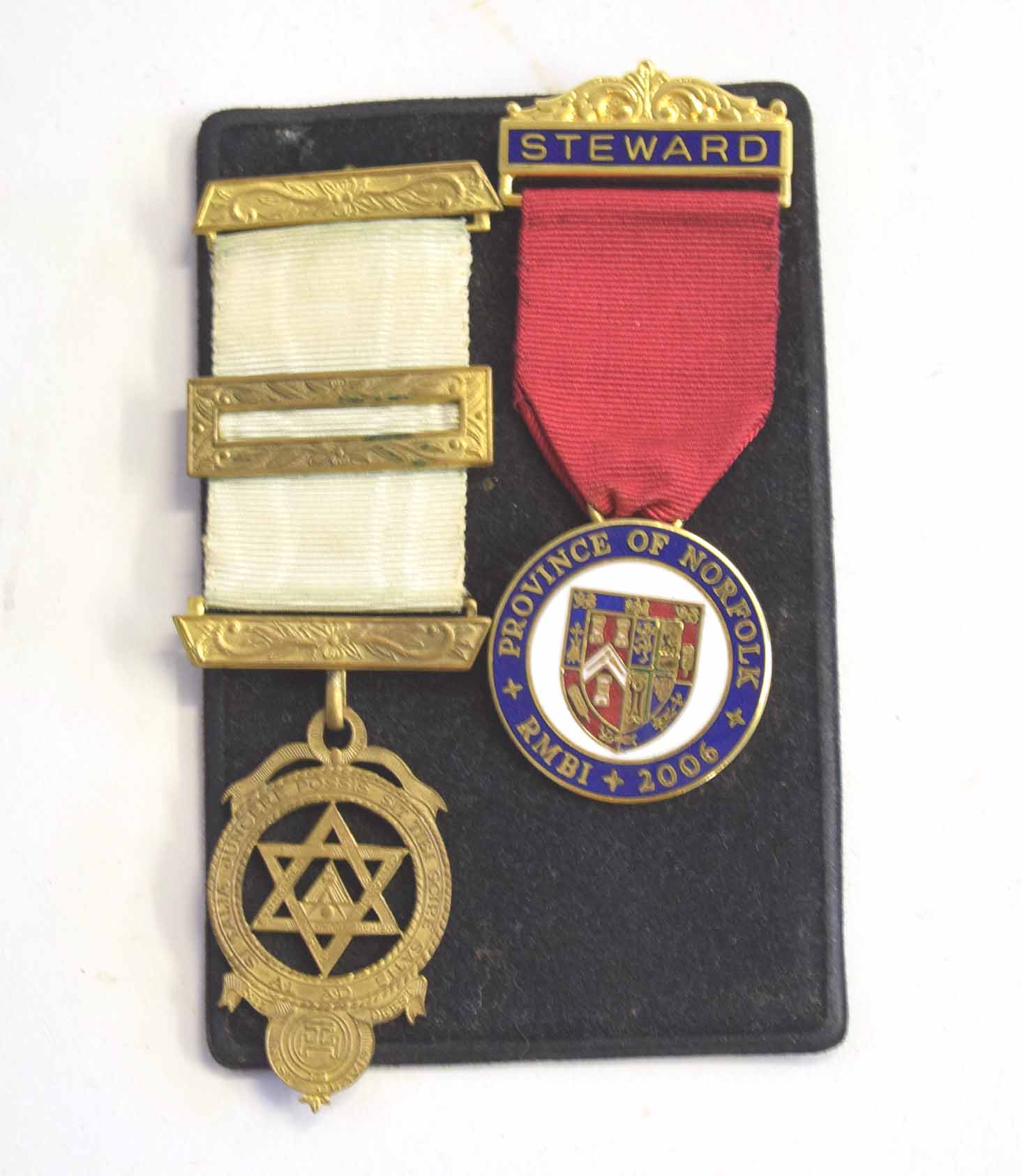 Pair of Masonic jewels to include Province of Norfolk RMBI 2006 plus one other