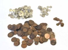 An acculumation of UK silver threepences, pre-1920 circa 160 coins, pre-1947 circa 90 coins plus