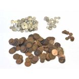 An acculumation of UK silver threepences, pre-1920 circa 160 coins, pre-1947 circa 90 coins plus