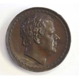 Bronze medal of Sir Walter Scott by A J Stothard after F.L. Chantrey & T. Stothard - published by