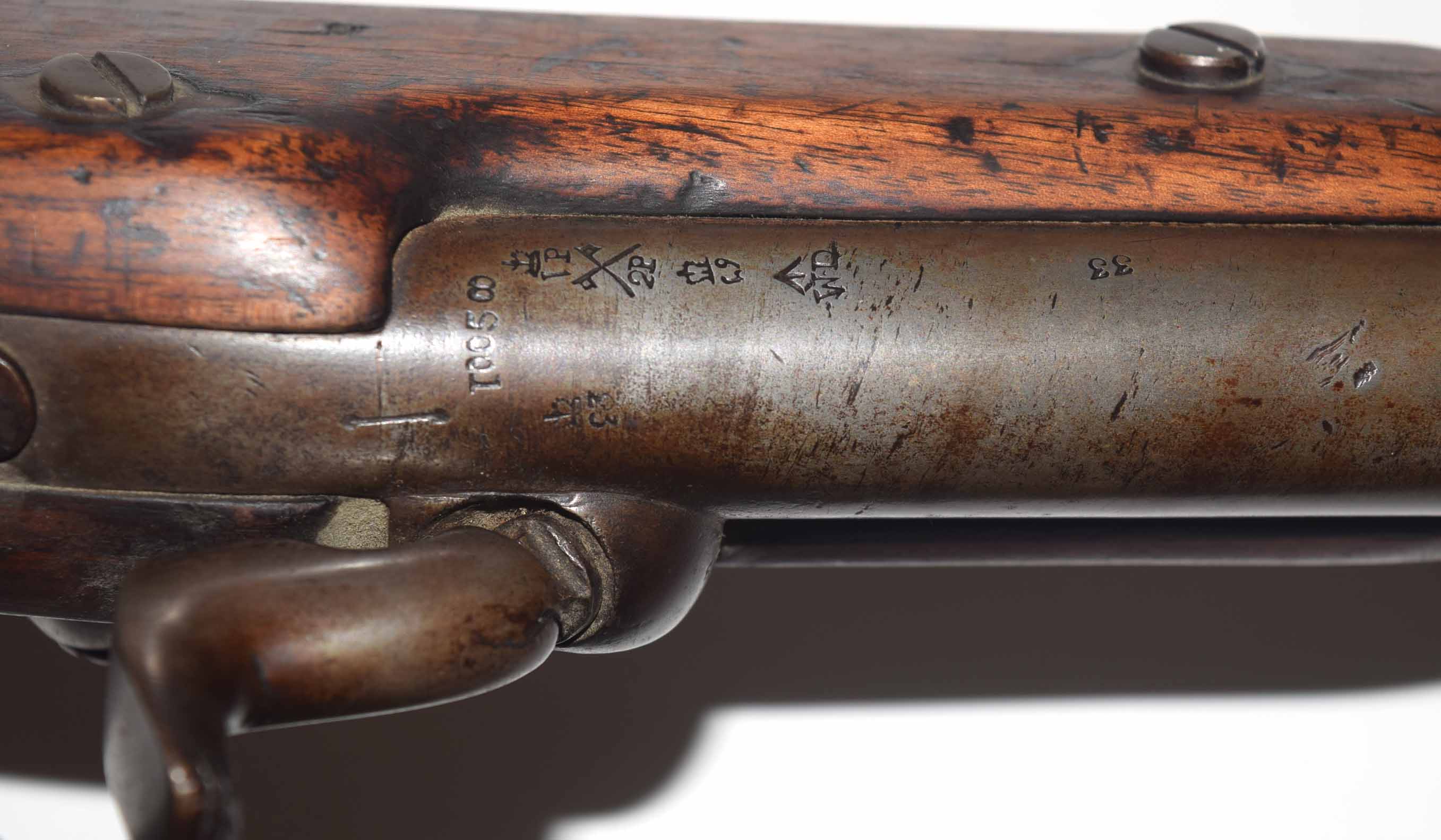 Victorian British 1858 dated Tower marked Enfield pattern percussion cap rifle/musket manufactured - Image 3 of 3