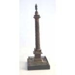 Small cabinet bronze of Vendome column, beautiful small scale 19th century French Grand Tour