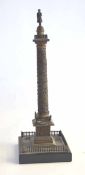 Small cabinet bronze of Vendome column, beautiful small scale 19th century French Grand Tour