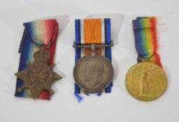 WWI medal trio to 3554 Pte George E Waine of Army Cycling Corps to include 1914-1915 Star, War Medal